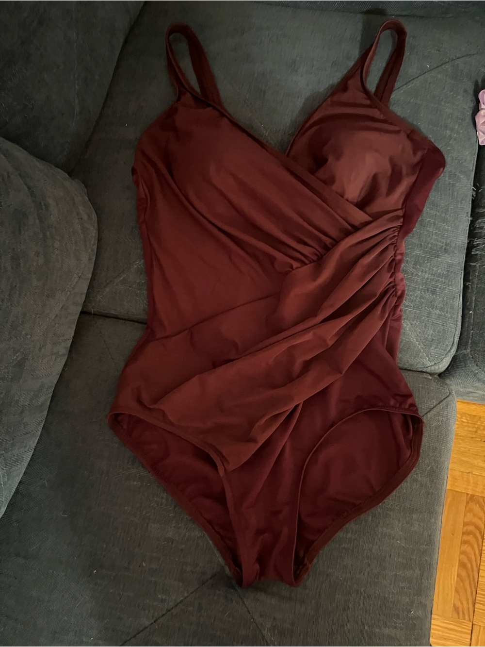Miraclesuit Plum Ruched One-Piece Swimsuit